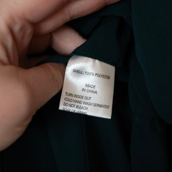 Shona Joy Draped Dress Seaweed Green V-Neck Wedding Bridesmaid Cocktail 6 NWT - Picture 6 of 6